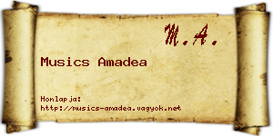 Musics Amadea névjegykártya